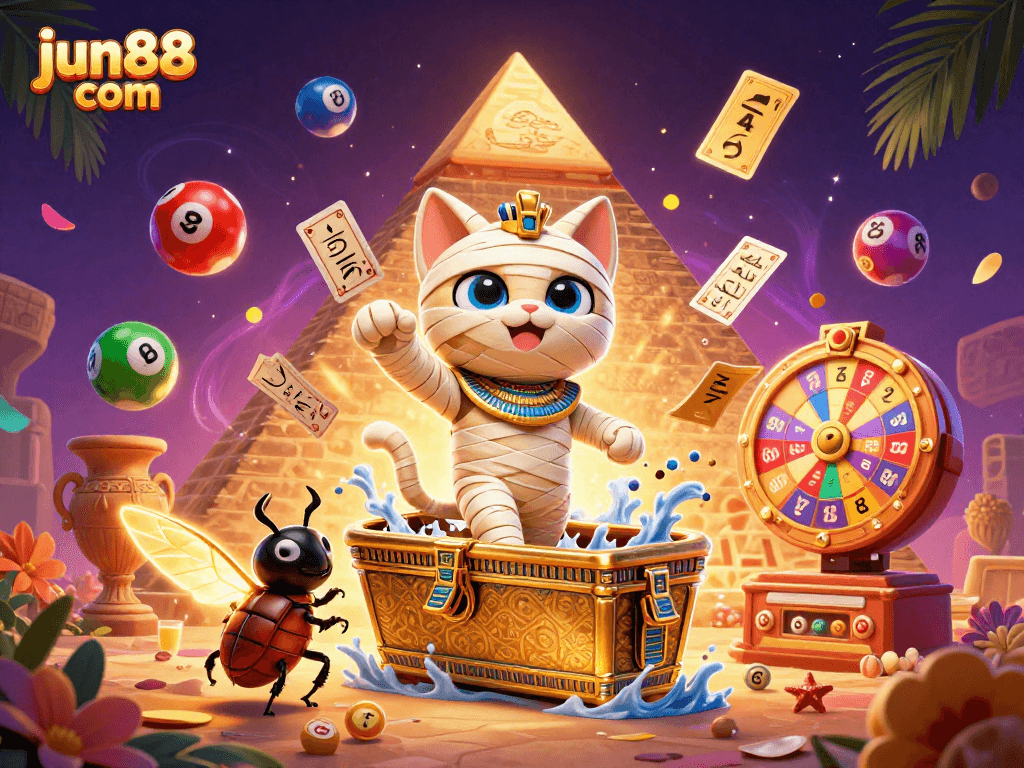 Experience thrilling games at jun88 com with a dynamic scene of a magic-filled lottery casino.