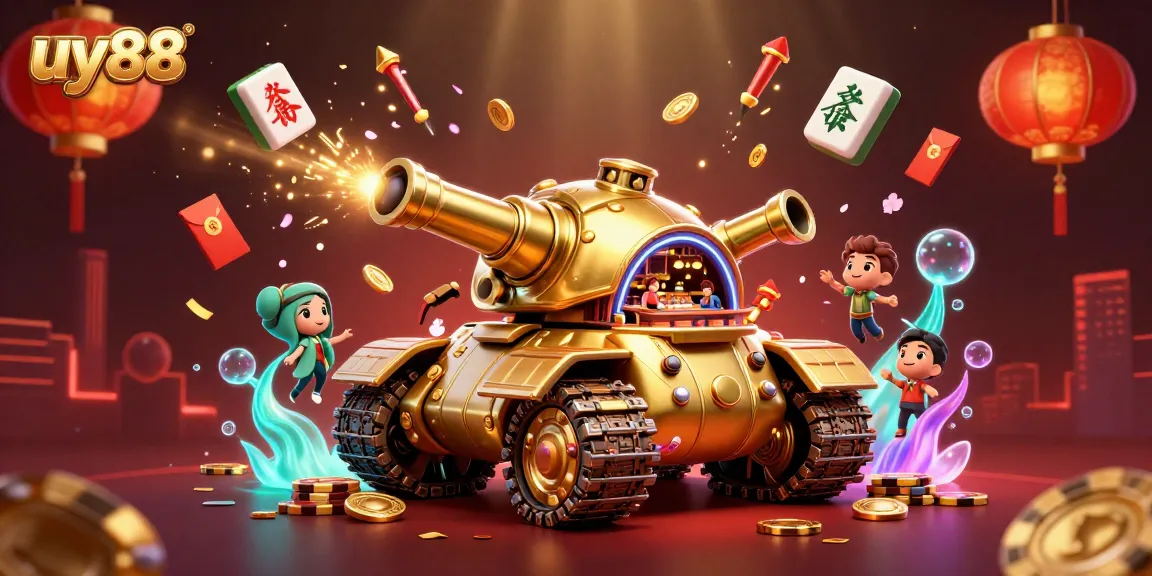 Engage in vibrant casino action with uy88's dynamic mini-casino scene filled with activity.