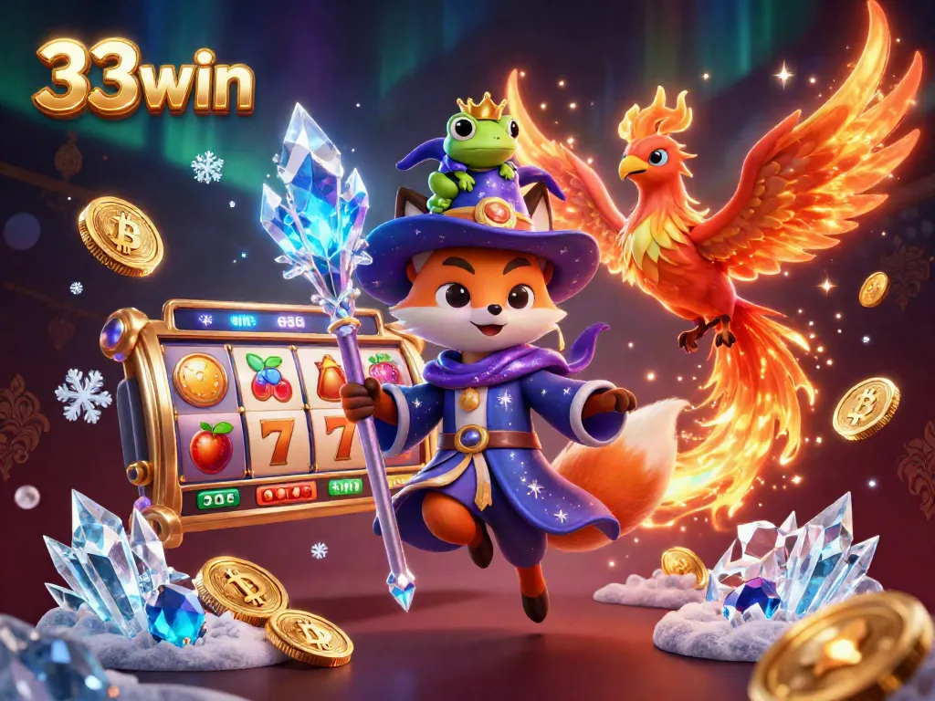 Experience thrilling gameplay with 33win as you encounter a mystical fox and vibrant casino elements.