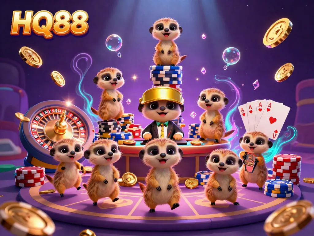 Experience the excitement at HQ88 casino with diverse games and captivating scenes.