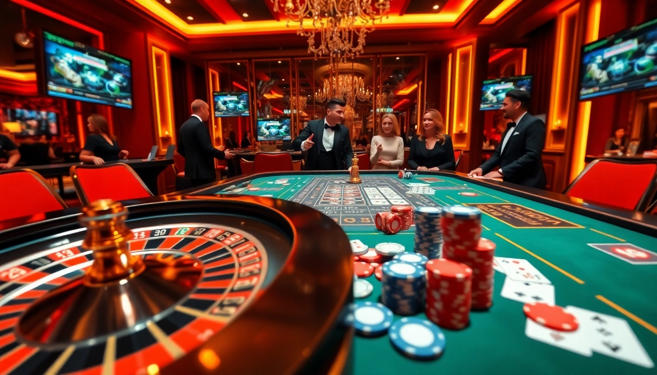 Players enjoying dynamic gameplay at rikvip.gb.net with poker chips and cards on the table.