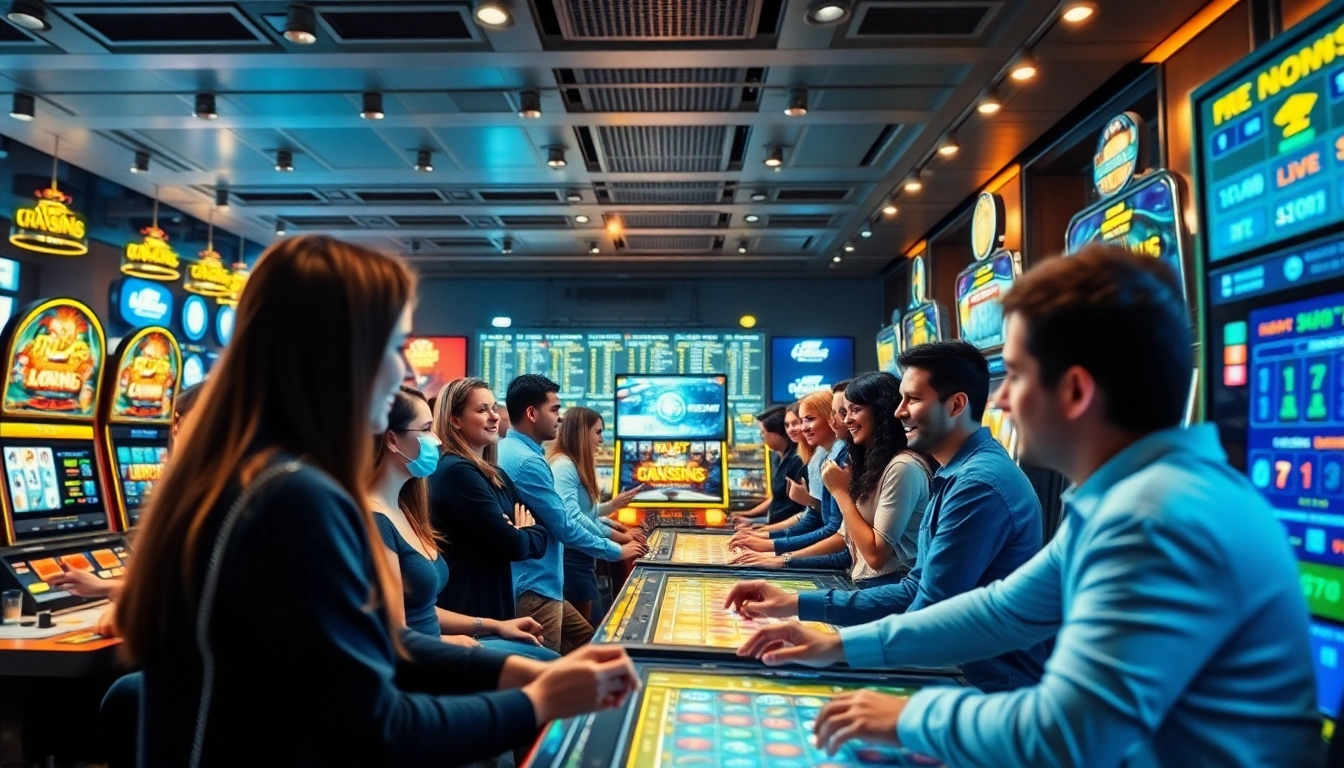 Engaging online gambling atmosphere showcasing stimmgewitter.org with diverse players enjoying various betting activities.