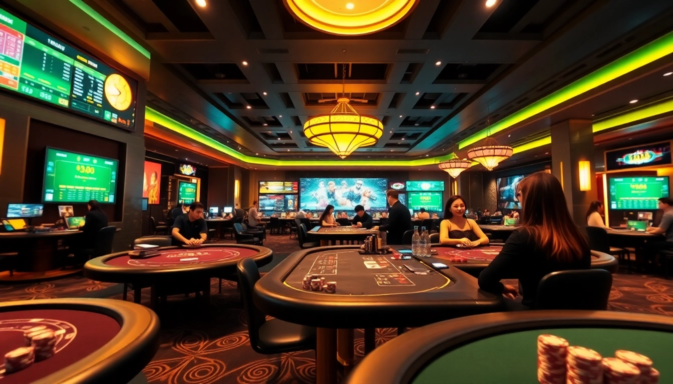 Engaging online casino scene with players at vvvwin88.live, featuring Baccarat and Poker games.