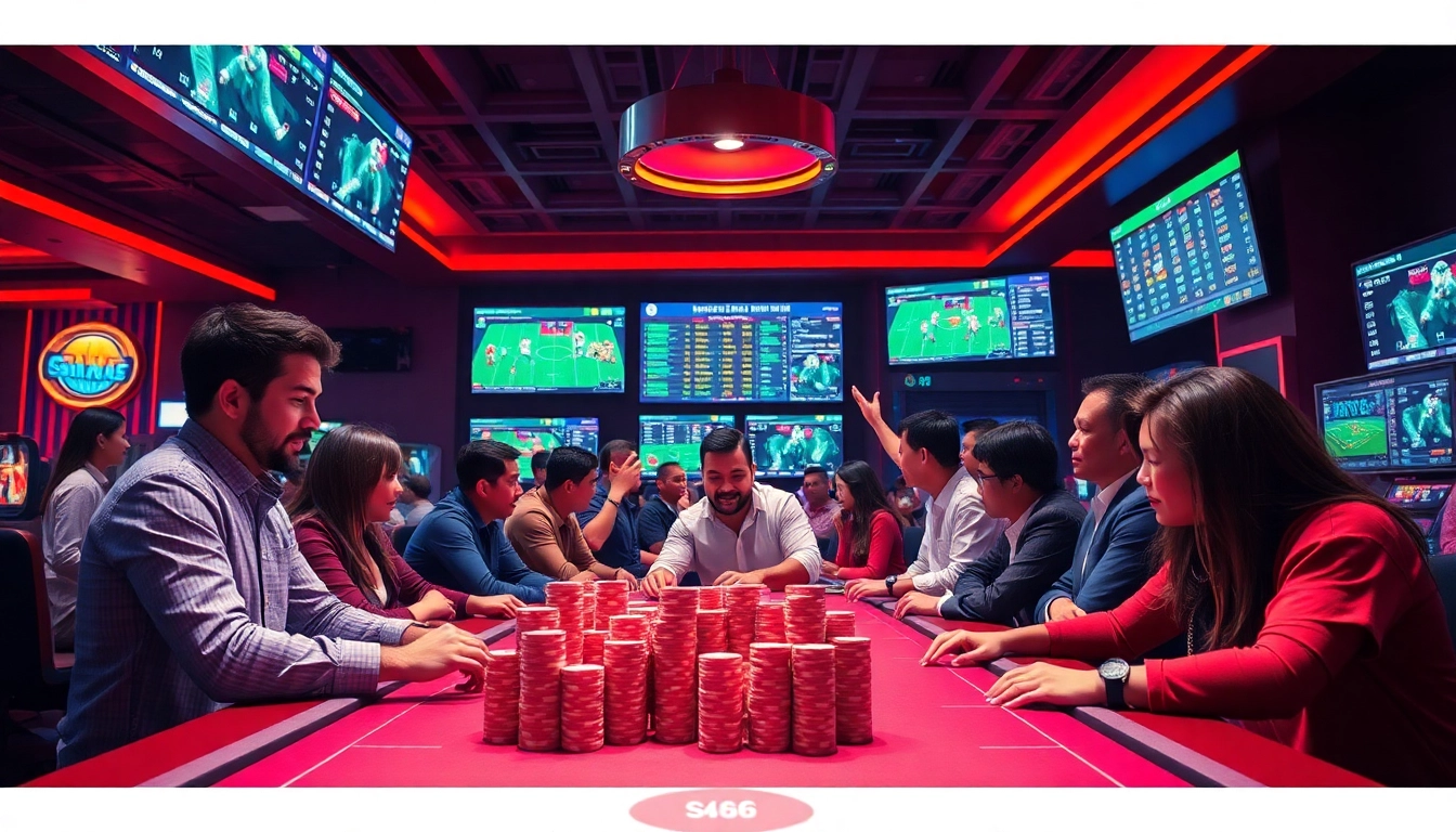 Engaging gaming atmosphere showcasing diverse players at s666.nyc online casino.