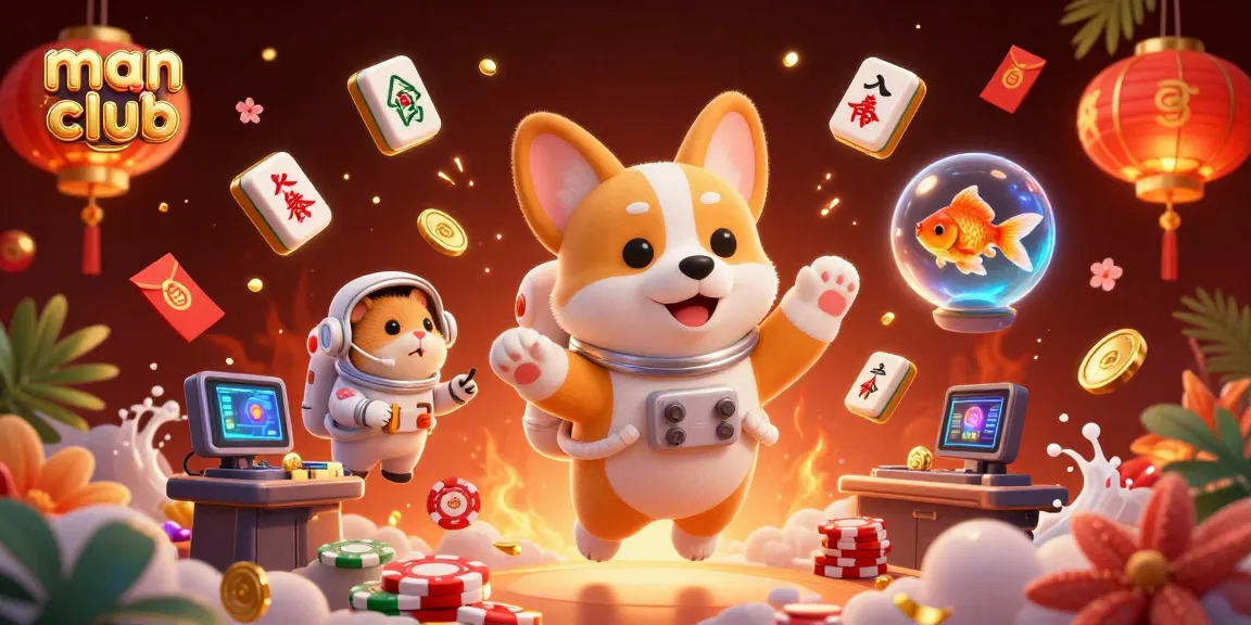 Experience exciting gaming at the man club with immersive casino visuals and playful characters.