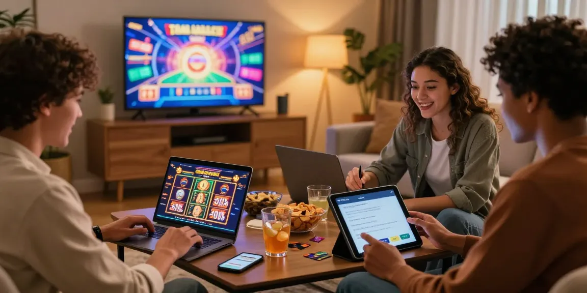 Friends enjoying gameplay at credit card casinos from https://chps.org.uk/ in a cozy living room.