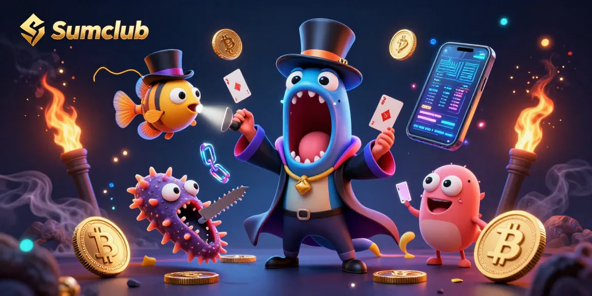 Engage with captivating Sumclub card tricks in a vibrant underwater casino scene.