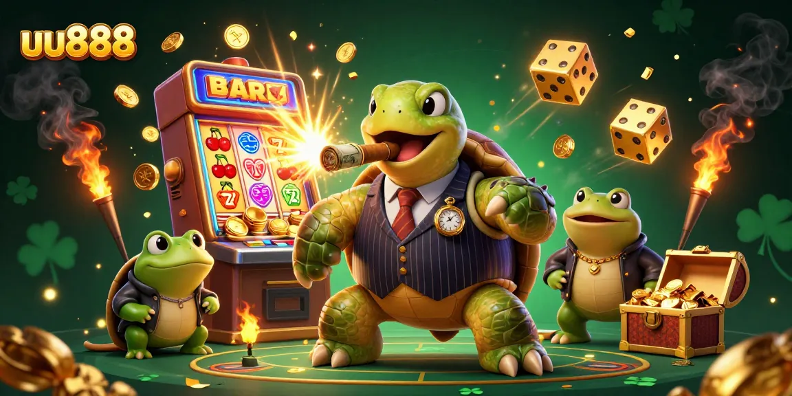 Experience thrilling action at uu888 with this vibrant casino scene featuring unique characters and game elements.