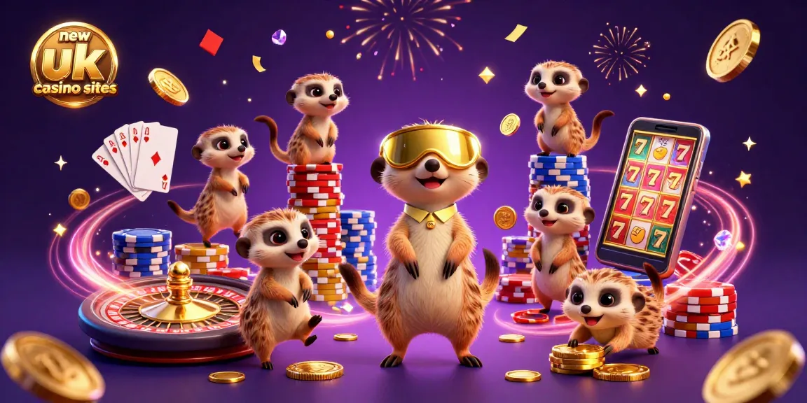 Engage with new UK casino sites featuring an exciting meerkat casino operation illustration packed with dynamic gaming elements.