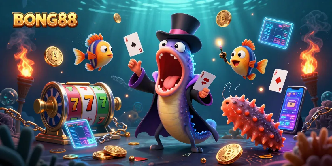 Engage in thrilling games at BONG88, where colorful characters showcase dynamic gambling adventures featuring rich elements.