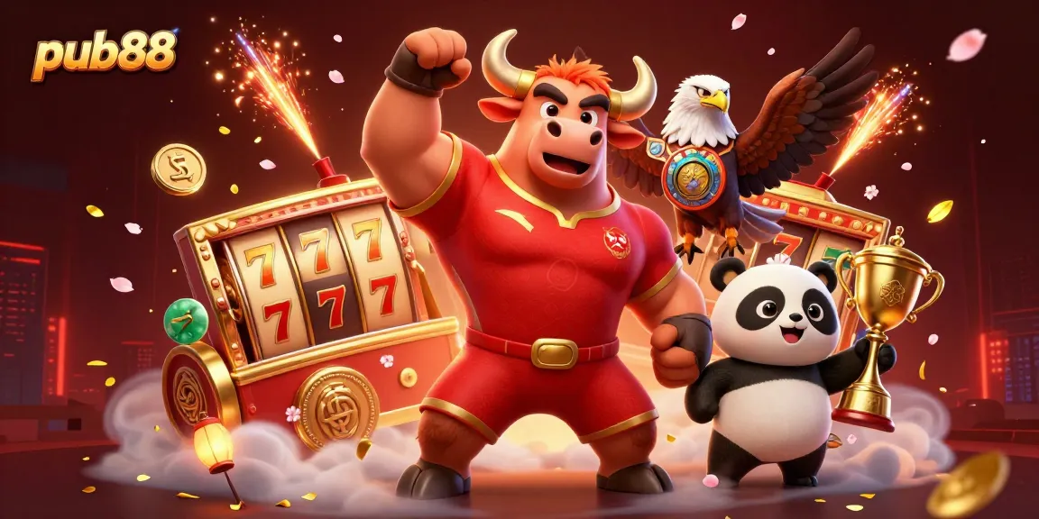 Experience thrilling gameplay at pub88 with vibrant characters and dynamic casino elements in action.