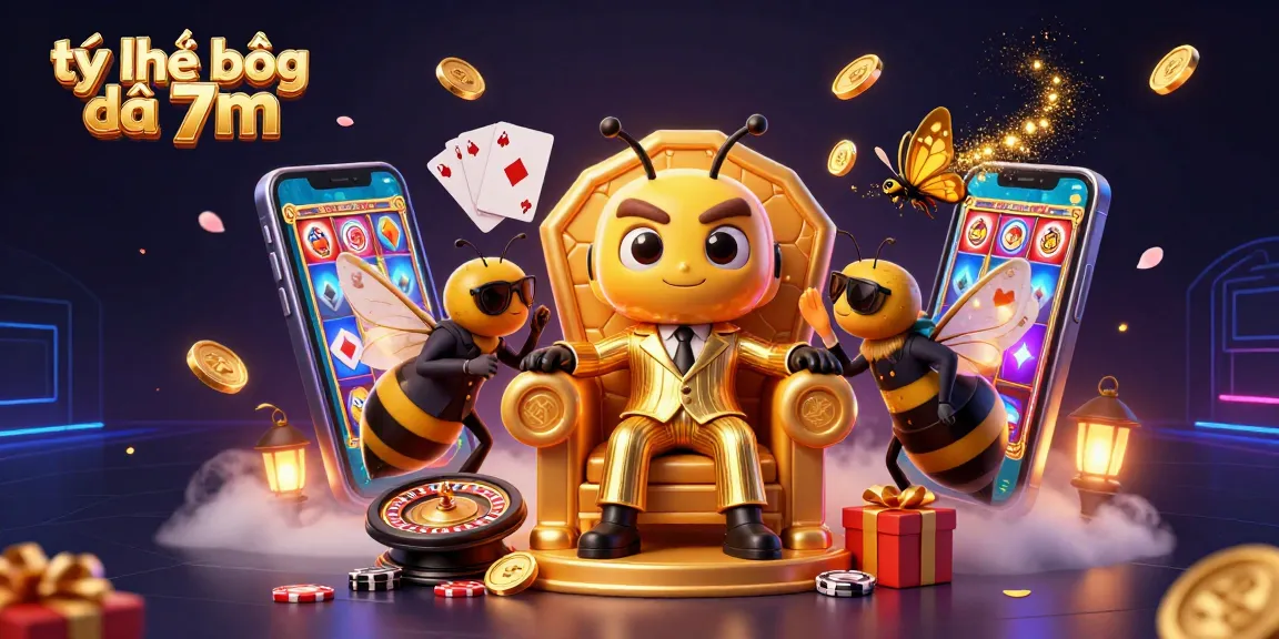 Betting on tỷ lệ bóng đá 7m with 3D characters enjoying vibrant casino-themed atmosphere.