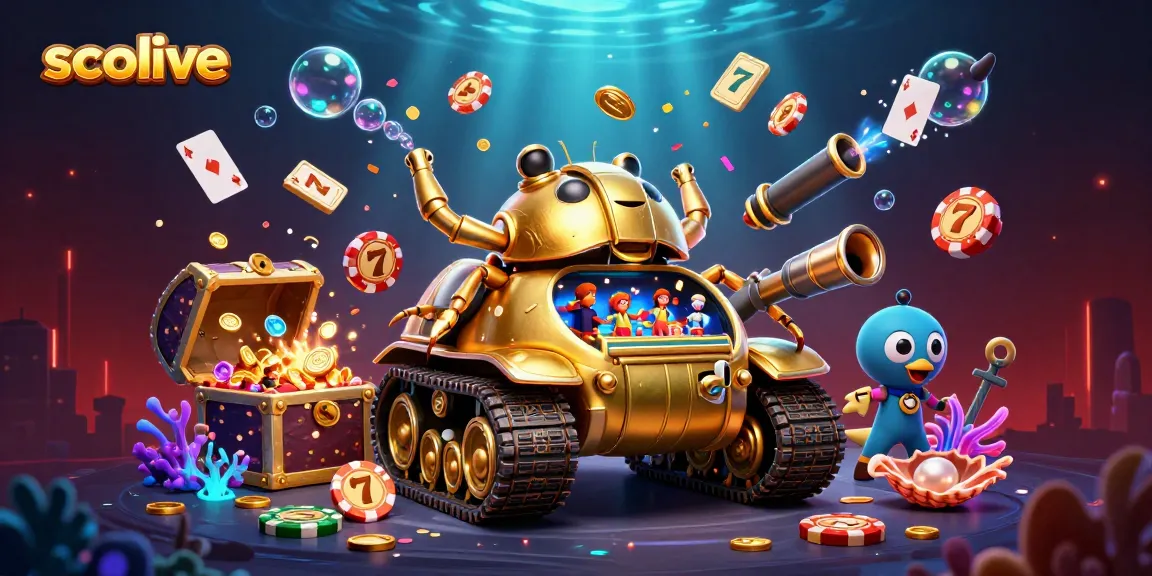 Socolive showcases engaging gambling experience with animated casino tank, vibrant game elements, and rich details.
