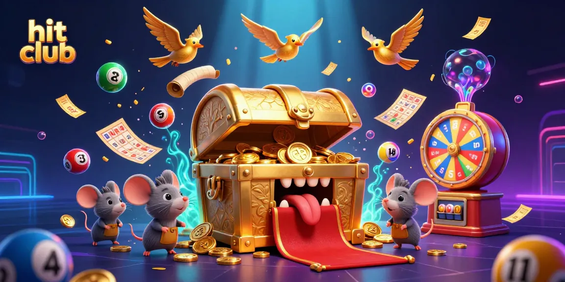 Experience excitement at hit club with vibrant games and dynamic lottery elements.
